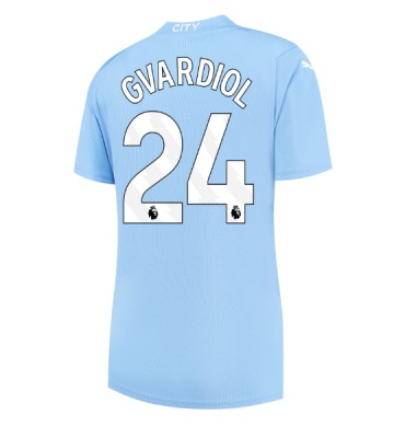 Manchester City Josko Gvardiol #24 Koszulka Podstawowych Kobiety 2023-24 Krótki Rękaw